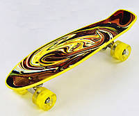 Скейт Пенни борд со светящимися PU колёсами Best Board Paints 70 кг Разноцветный (74538) UM, код: 7547603