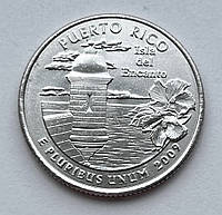 США 25 центів (квотер) 2009, Штати та території: Пуерто-Ріко. UNC