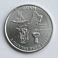 США 25 центів (квотер) 2009, Штати та території: Гуам. UNC