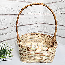 Круглий кошик з лози, 28×10×20 см