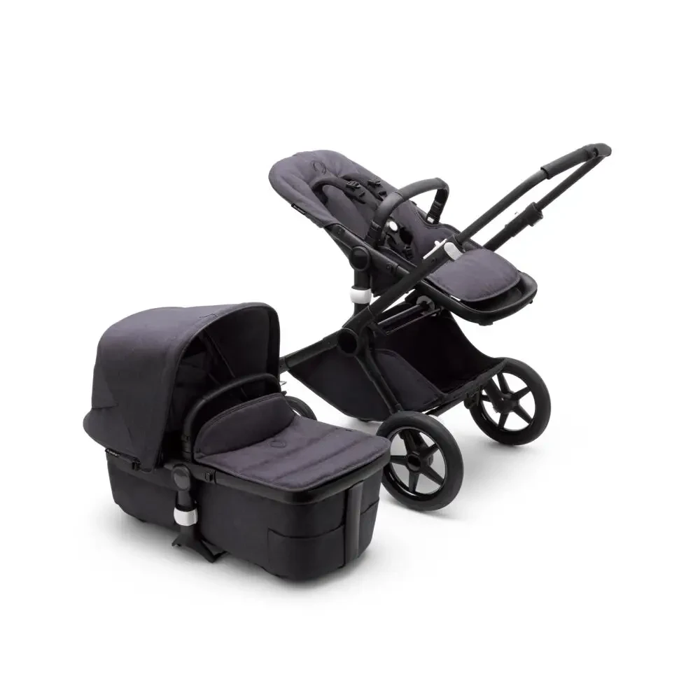 Bugaboo - Коляска 2в1 FOX3 MINERAL, BLACK/WASHED BLACK, чорне шассі/чорний текстиль
