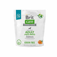 Сухой корм Brit Care Dog 1 кг Adult Large Salmon Grain-Free для взрослых собак больших пород весом более 25 кг