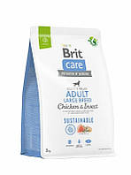 Корм для собак больших пород Brit Care Dog Sustainable Adult Large Breed с курицей и насекомыми 3 кг