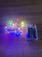 Разноцветная "Капля росы" 50 LED (Гирлянда белый цвет мульти, теплый, синий, белый)