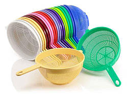 Друшляк пластиковий з ручкою d=230мм асорті ТМ ЮНІПЛАСТ