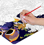 Картина за номерами Квіти у вазі Червоні гербери 40x50см Акриловий живопис на полотні Rainbow Art GX44851, фото 10