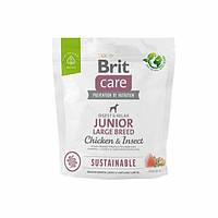 Сухой корм Brit Care Dog Junior Large Chicken & Insect Sustainable для молодых собак больших пород 1 кг