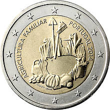 Монета номіналом 2 євро 2014 «Міжнародний день сімейного фермерства» Португалія