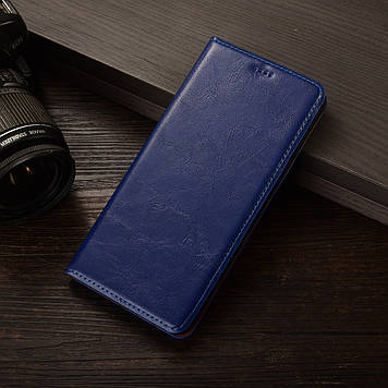Чохол для Xiaomi Redmi 5A протиударний магнітний шкіряний вологостійкий книжка з підставкою "VERSANO" Темно-синій