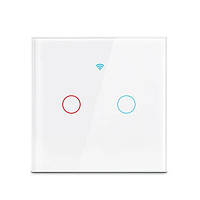 Сенсорный Tuya умный Wi-Fi выключатель света без нейтрального провода Alexa Google Home 7