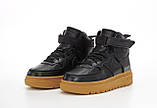 Чоловічі зимові кросівки Nike Air Force 1 Luxe GORE-TEX 32566 чорні, фото 8