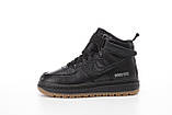 Чоловічі зимові кросівки Nike Air Force 1 Luxe GORE-TEX 32567 чорні, фото 2