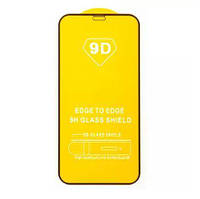 Защитное стекло для iPhone 12 mini, черное, 9D, с полной проклейкой