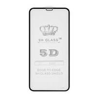 Защитное стекло для iPhone X, XS, 11 Pro, черное, 5D, с полной проклейкой