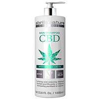 Шампунь-детокс с коноплянным маслом Abril et Nature Bain Shampoo CBD Cannabis Oil 1000 мл