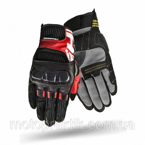 Shima X-Breeze 2 Short Gloves Black/Red/Grey, S  Мотоперчатки літні із захистом, фото 1