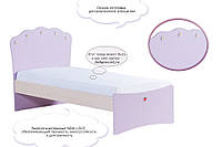 Лиловая детская кровать для девочек Cilek Lila 90х200 см