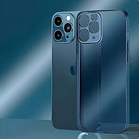 Ультратонкий матовий чохол для iPhone 11 Pro Max синій напівпрозорий