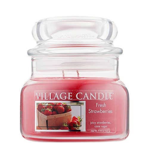 Ароматичні свічки Village Candle Ароматічна свічка Fresh Strawberries "Свіжа полуниця" 262 g