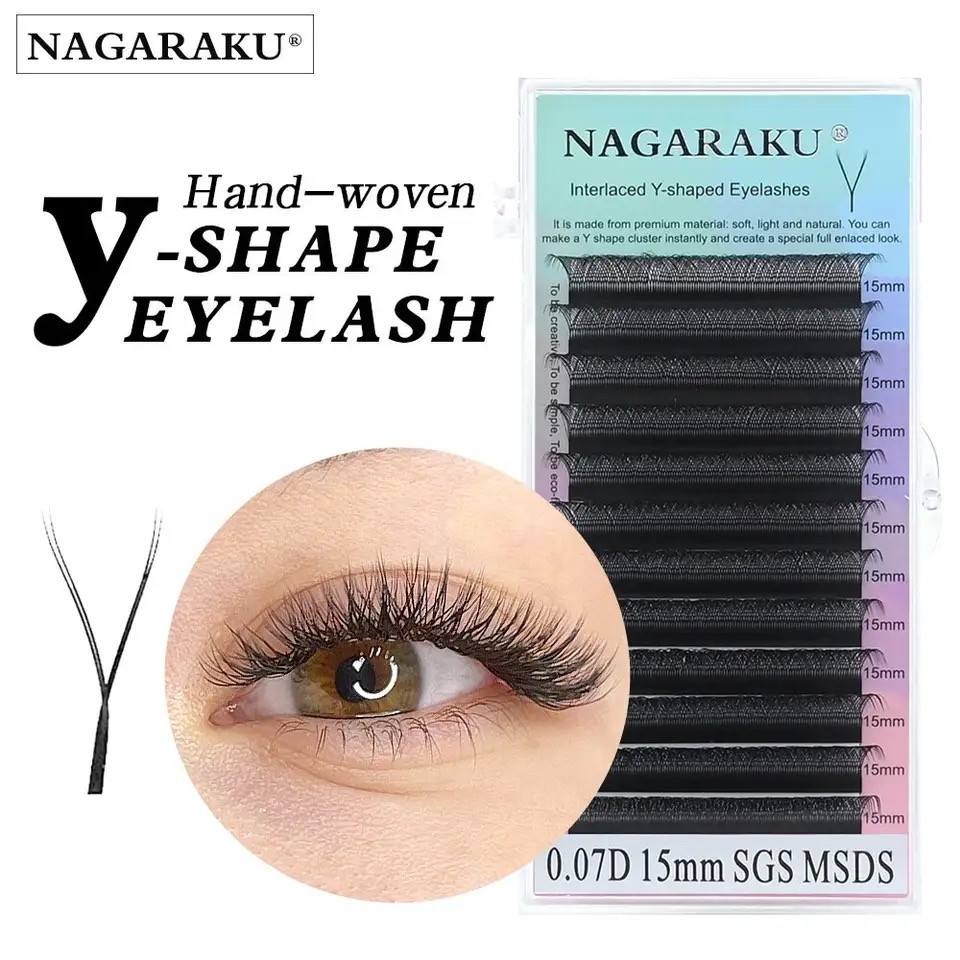 Вії Nagaraku 2D YY-форма Mix C/0.07 (8-15 мм)