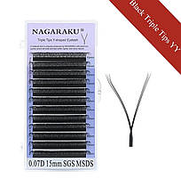 Вії Nagaraku 3D YY-форма Mix C/0.07 (8-15 мм)