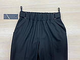 Брюки жіночі штани класичні на резинці 56 чорні, фото 9
