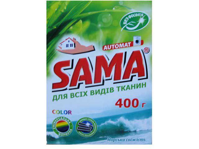 Пральний порошок SAMA автомат 400 без фосфатів Морська свіжість (1 шт.)