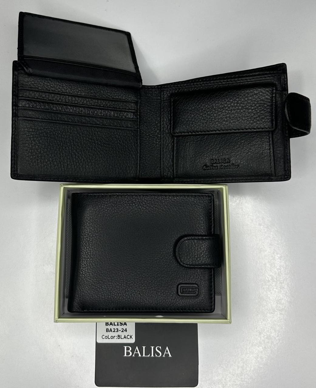 Чоловіче шкіряне портмоне BALISA BA 23-24 Black.Купити чоловічі гаманці гуртом і в роздріб в Україні.