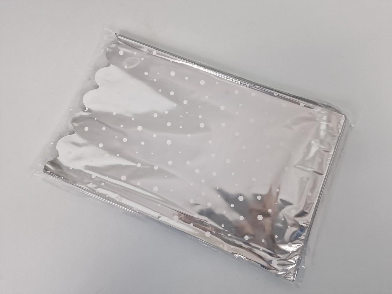 Пакет із малюнком для пакування подарунків (20*35) No85 фольгований "Конфеті" (100 шт.), фото 1