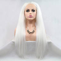 Красивый женский парик из термоволокна, длинный блонд, светло-пшеничный, белый, ровный