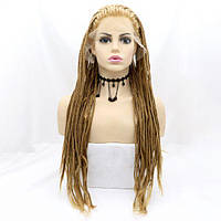 Красивый женский парик из термоволокна, светло-русый длинный блонд, афрокосы