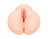 Мастурбатор вагіна з вібрацією Hanna Kokos, кібершкіра, бежевий, 18 х 12.5 см kitty.in.ua, фото 3