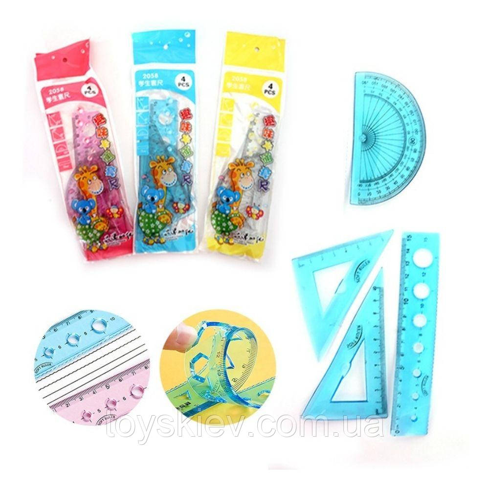 700003 Лінійка-неламайка набір 3 шт., фото 1