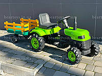 Детский педальный трактор с прицепом 2005 Beberoglu (зеленый)