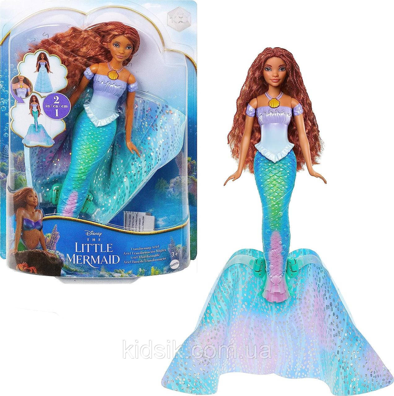 Лялька принцеса русалонька Аріель із хвостом трансформером The Little Mermaid Transforming Ariel Mattel Disney, фото 1
