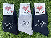 Тёплые женские носки "Hakan", 36-40 р-р. Носки средней длины, махровые женские носки