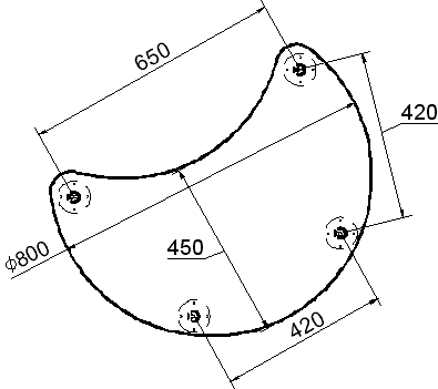 Комплект столов Луна регулируемый Design Service (1168) - фото 3 - id-p1992612237