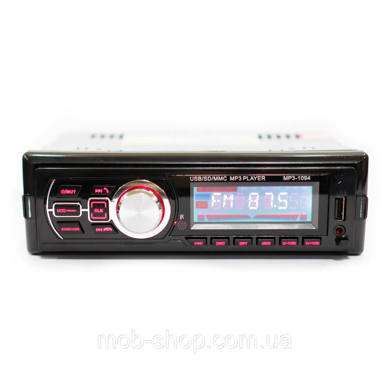 1din Автомагнітола 1094 Bluetooth зі знімною панеллю USB FM AUX 1 дин стандартна магнітола, фото 1