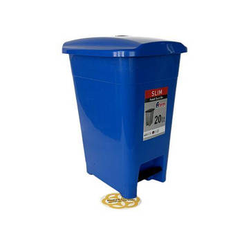 Бак для сміття з педаллю 20 л, пластик, синій Afacan Plastik