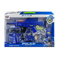 Игровой детский набор полиции Police Jingtai, оружие, маска, свисток, наручники, кобура, бинокль, значок рация