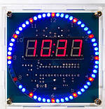 Годинник-конструктор для складання з корпусом, кабелем живлення, червоний, фото 4