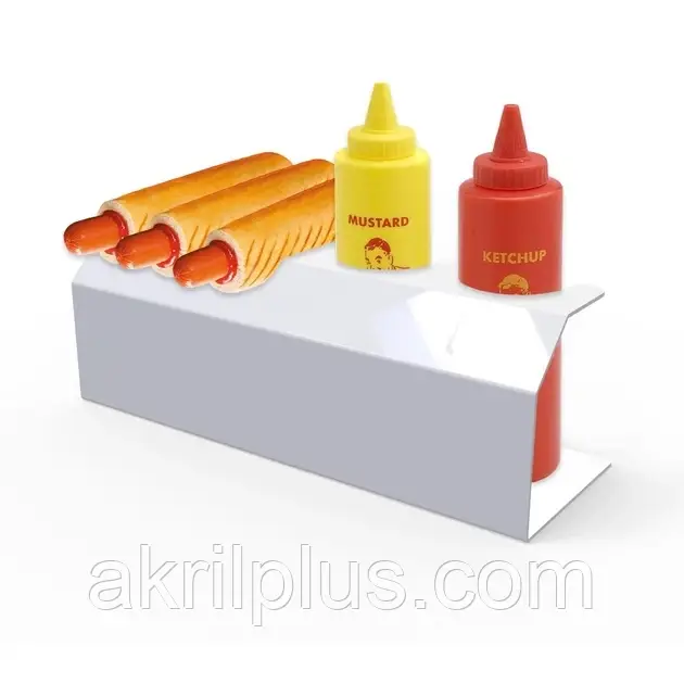 Підставка для соусів та хот-догів біла
