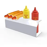 Підставка для соусів та хот-догів біла