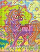 Набір для вишивання за нанесеною на канву схемою  "Beautiful unicorn". AIDA 14CT printed 34*34 см, фото 6