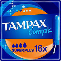 Тампоны с аппликатором Tampax Compak Super Plus 16шт