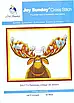 Набір для вишивання за нанесеною на канву схемою "Christmas cottage on antlers". AIDA 14CT printed 42*36 см, фото 2