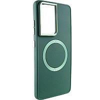 Чехол на Samsung Galaxy S21 Ultra / для самсунг галакси с21 ультра с магсейф MagSafe Зеленый / Army Green