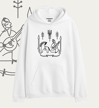 Худі , толстовка з українським орнаментом "Козак Мамай"