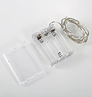 Гірлянда Роса 5м, проволка на батарейках 50 LED, Холодний білий, фото 5