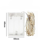 Гірлянда Роса 5м, проволка на батарейках 50 LED, Холодний білий, фото 6